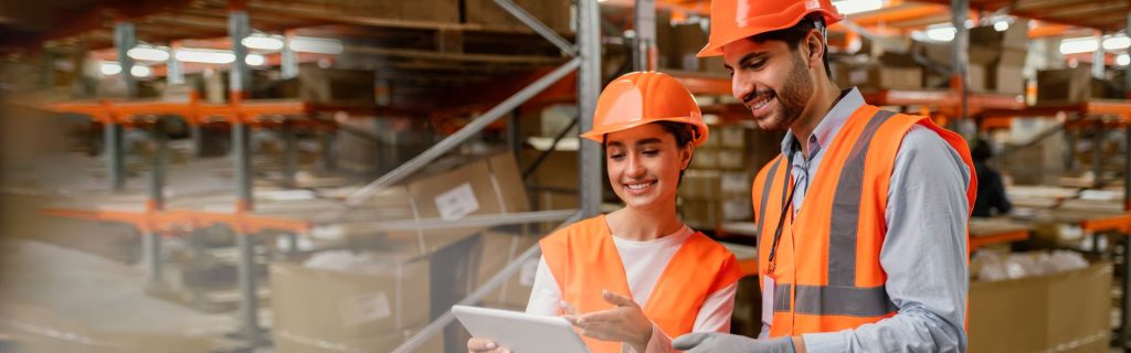 workers looking at a plan
